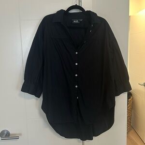 Anthrpology blouse with cropped sleeves